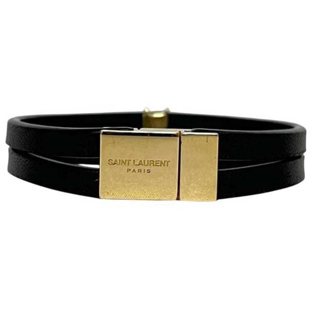 Saint Laurent Bracelet ec-24949 Black YSL Leather SAINT LAURENT PARIS Double-... - Picture 4 of 11